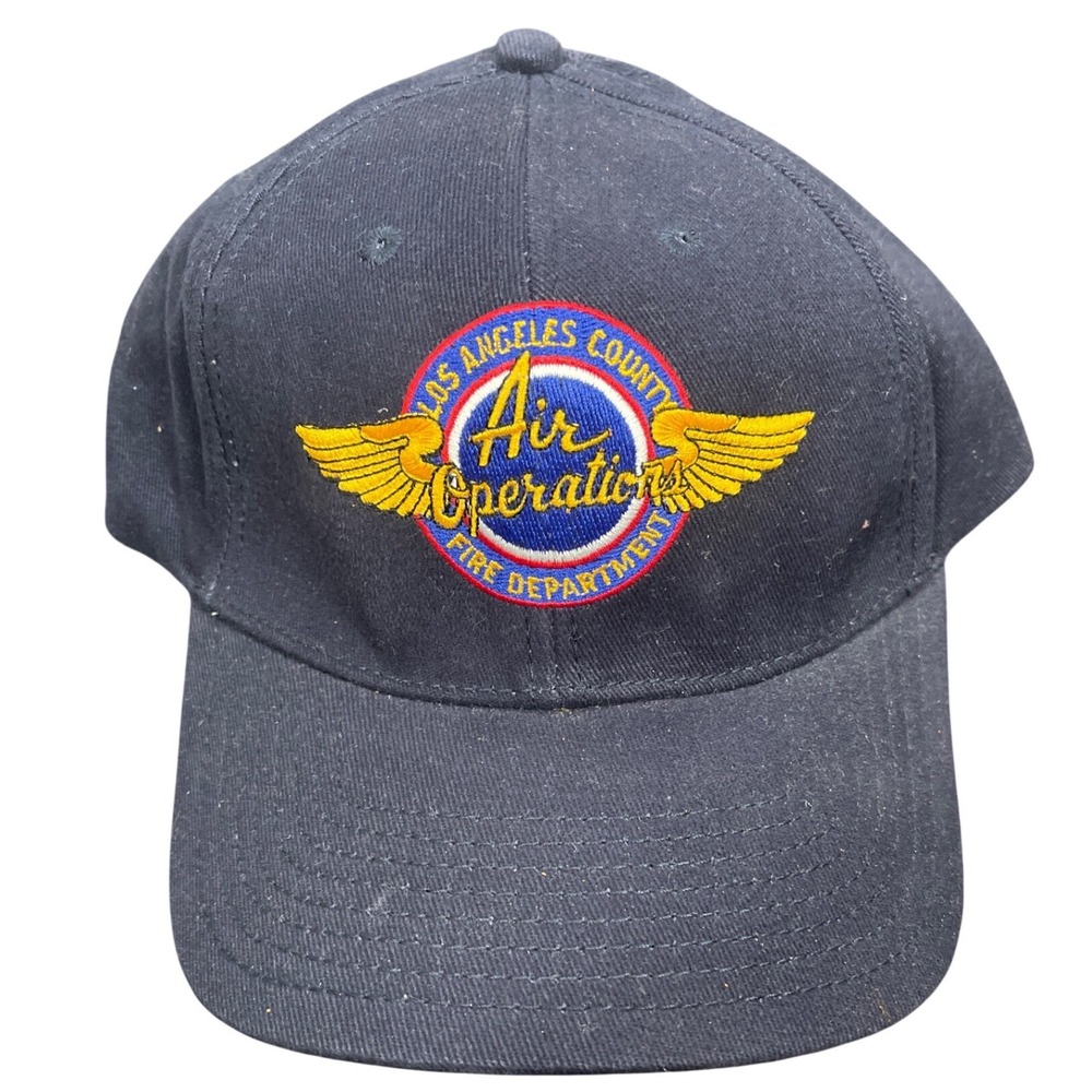 Los Angeles County Fire Department Air Operations Hat Navy Blue Embroidered Cap